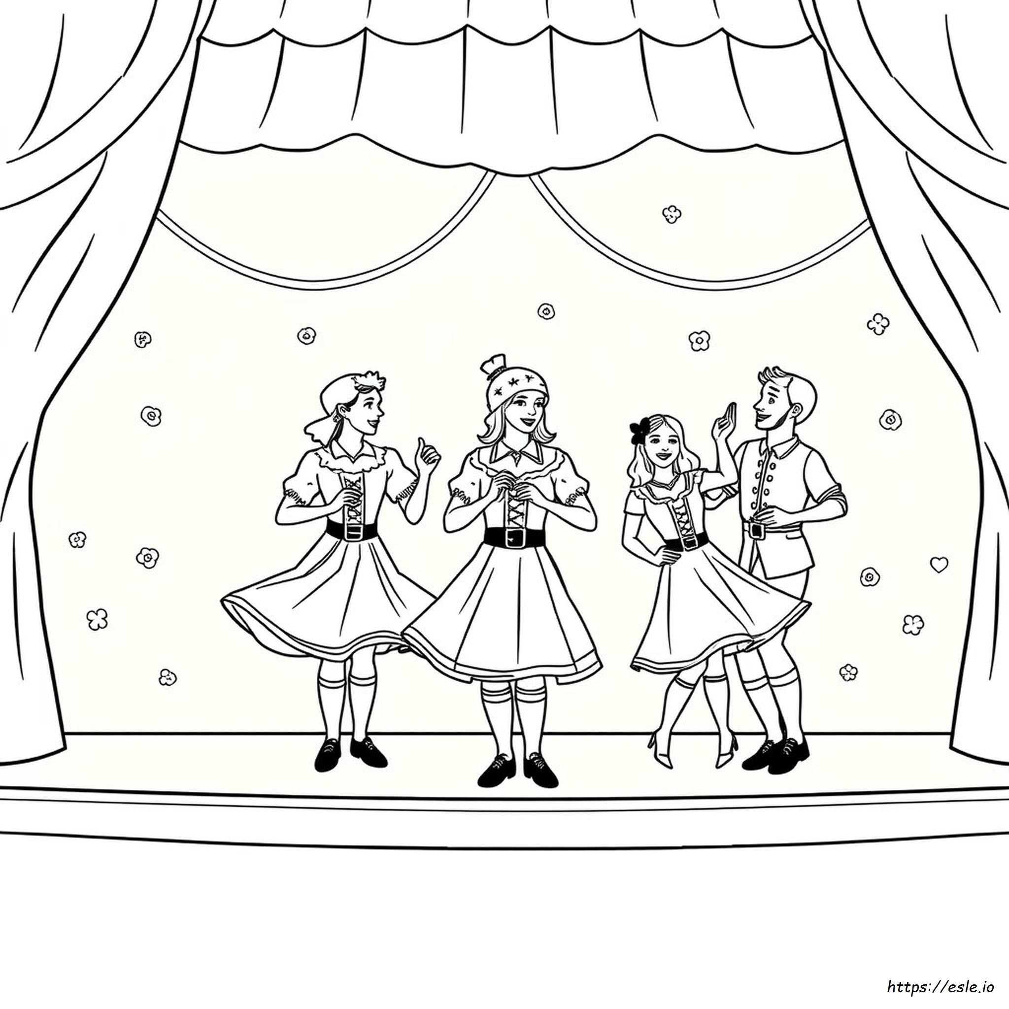 Dibujos De Baile Irlandés Para Colorear