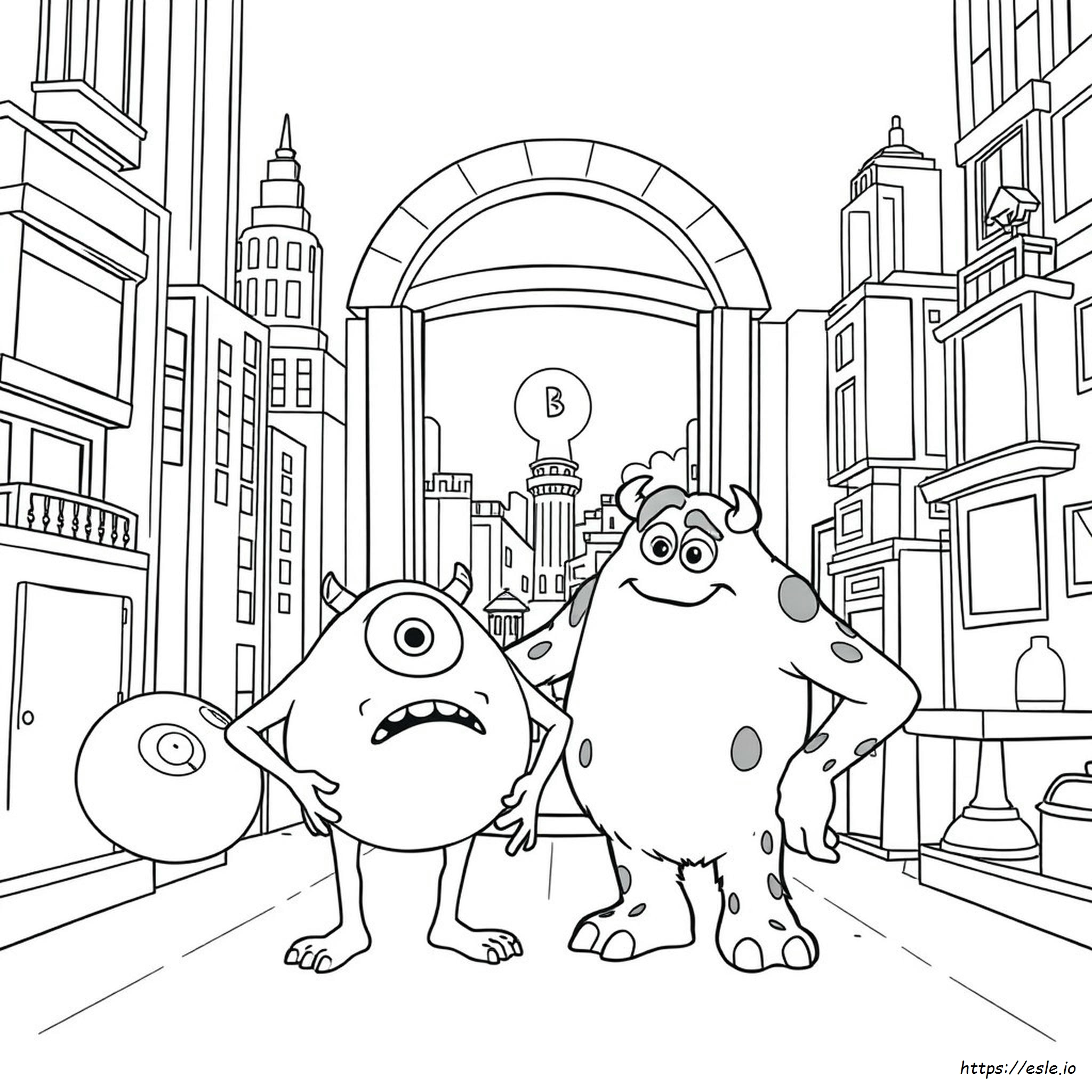 Lembar Mewarnai Monsters Inc.