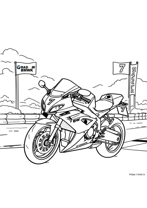 Bmw S1000rr Coloring Page