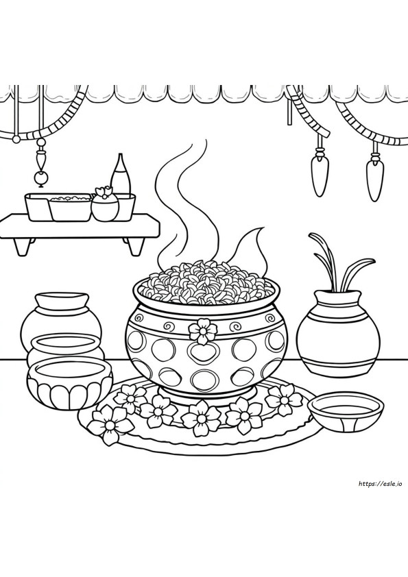 Pongal Images For Colouring