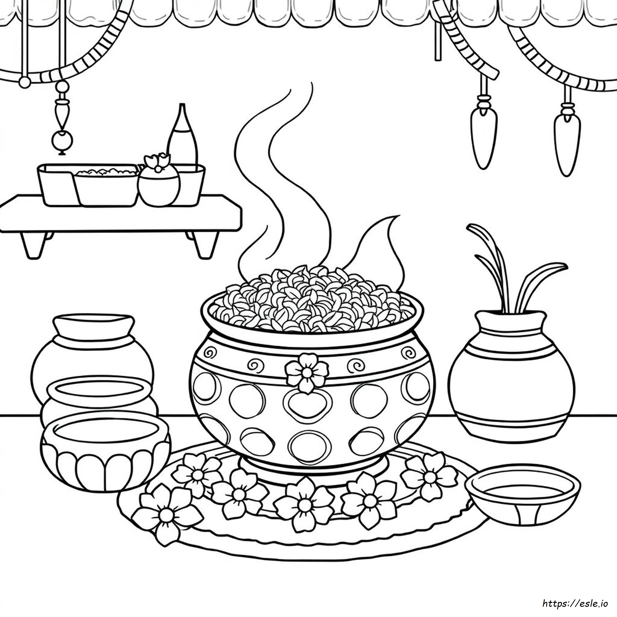 Gambar Mewarnai Pongal Untuk Anak