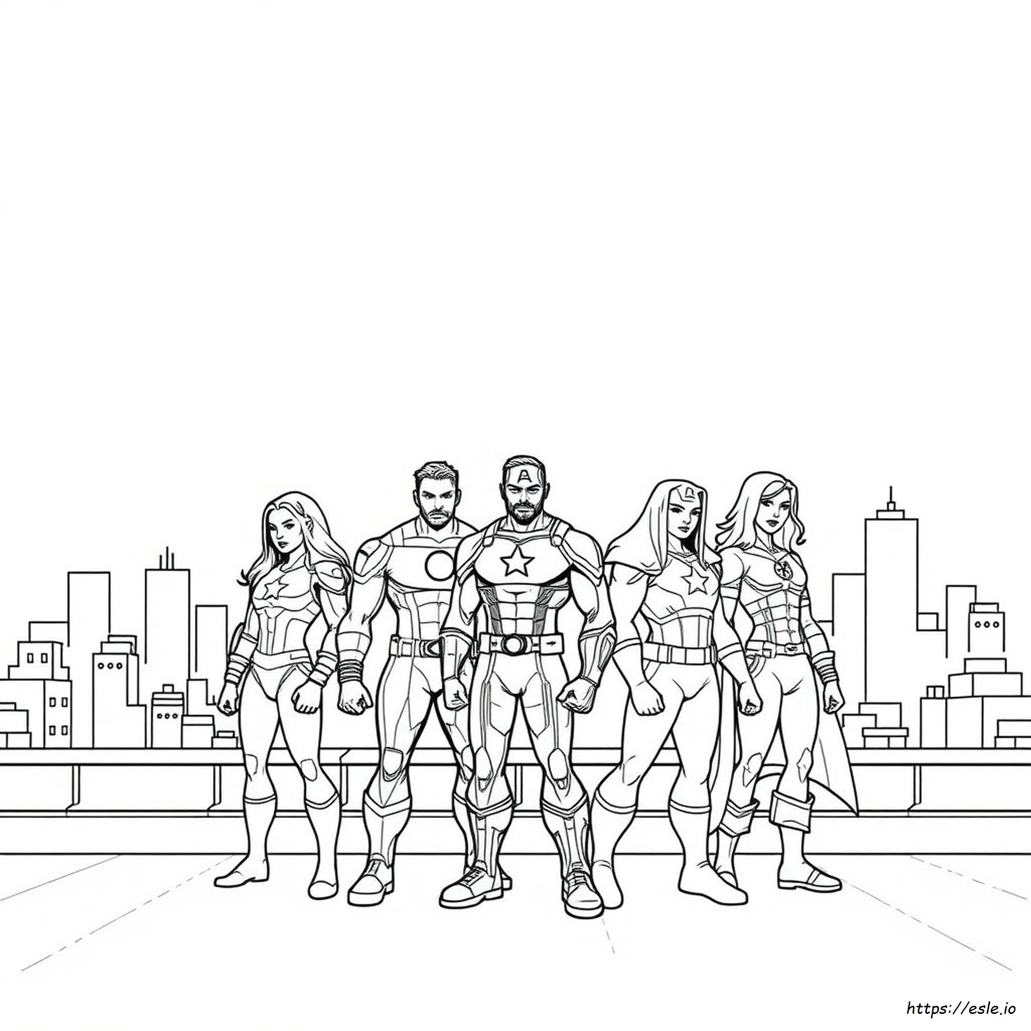 Gambar Mewarnai Avengers Untuk Dicetak