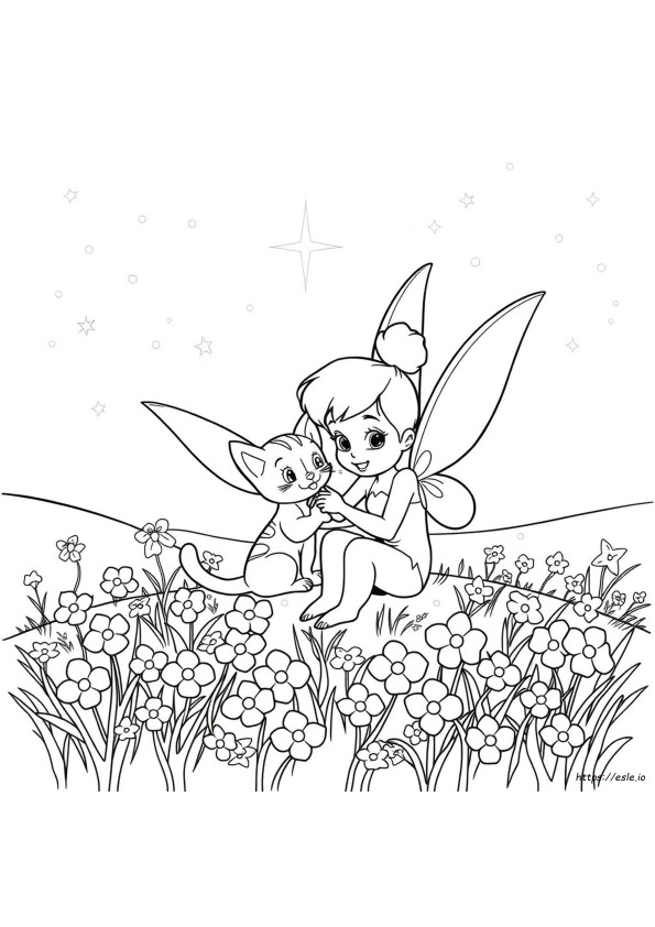ティンカーベルとペリウィンクル 塗り絵 無料