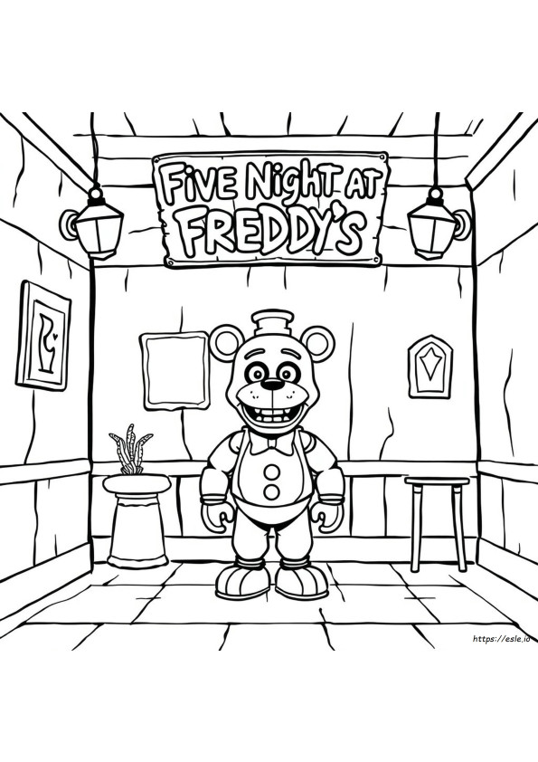 Fnaf Coloring Pages Freddy Para Colorear