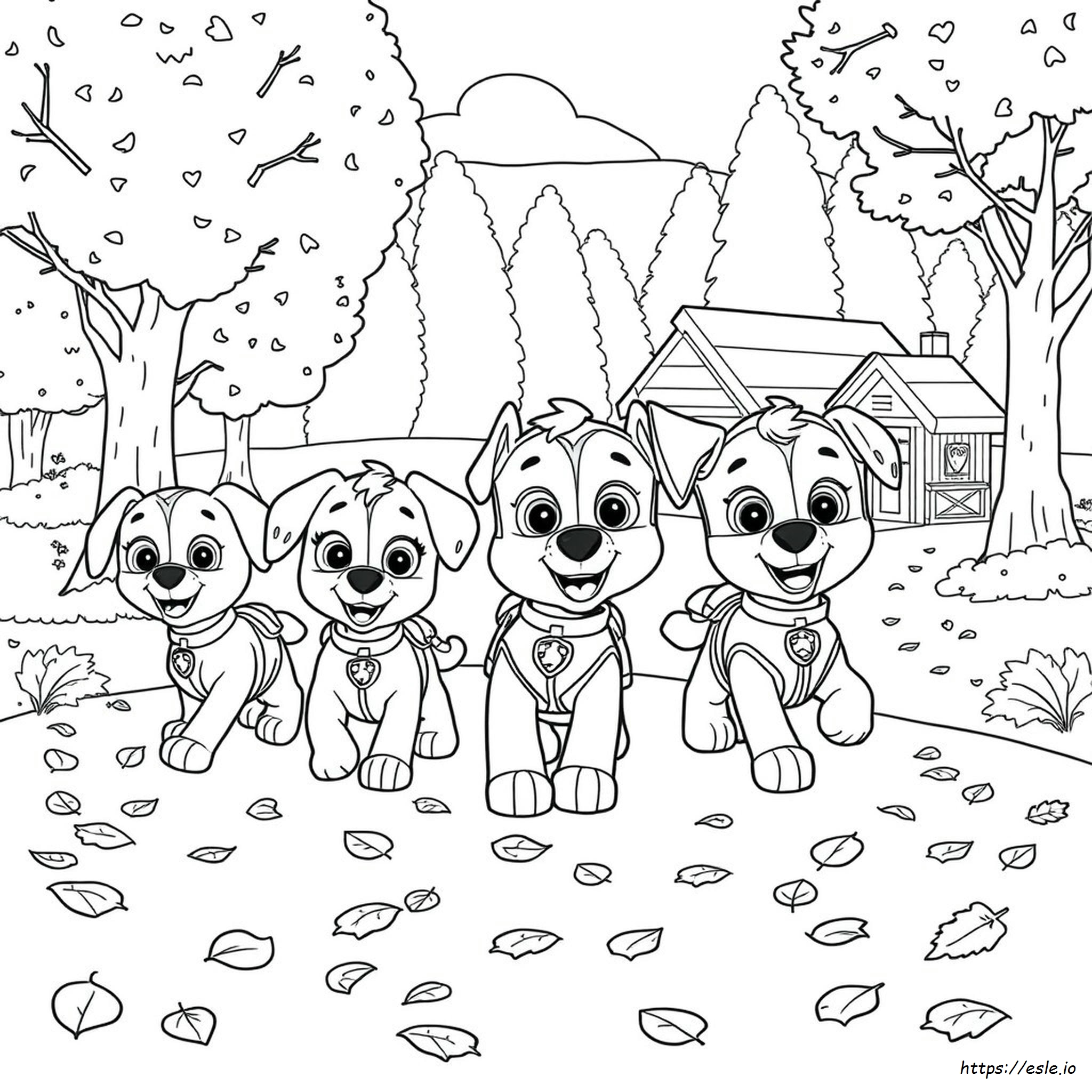 Paw Patrol Fall Coloring Pages