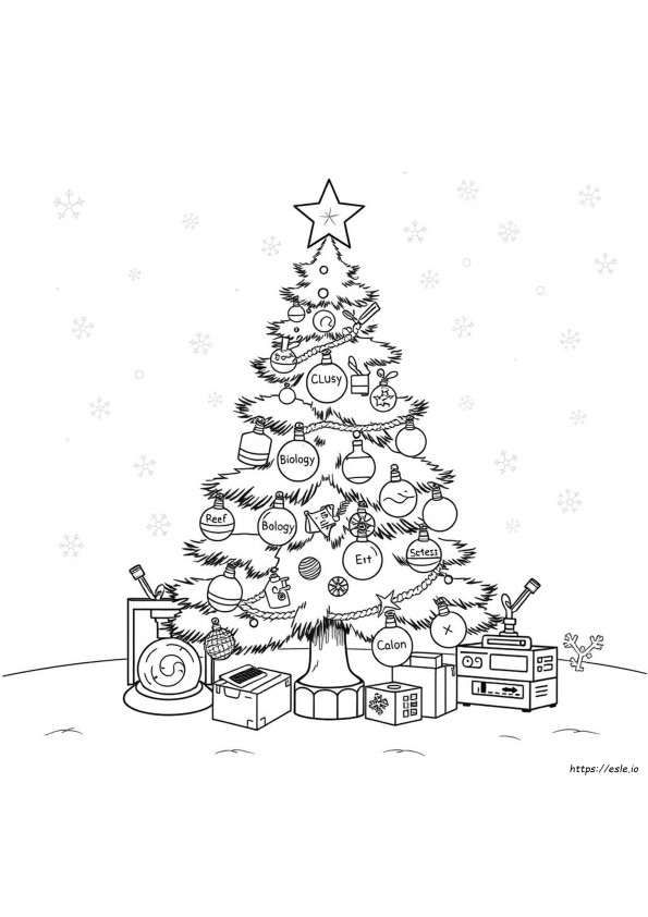 Biology Christmas Coloring Pages