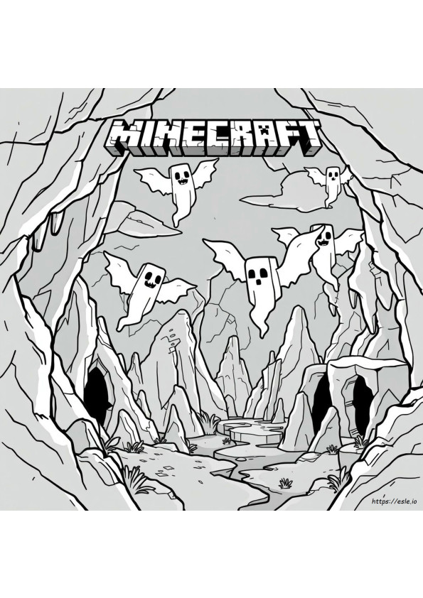 Minecraft Phantom Coloring Pages