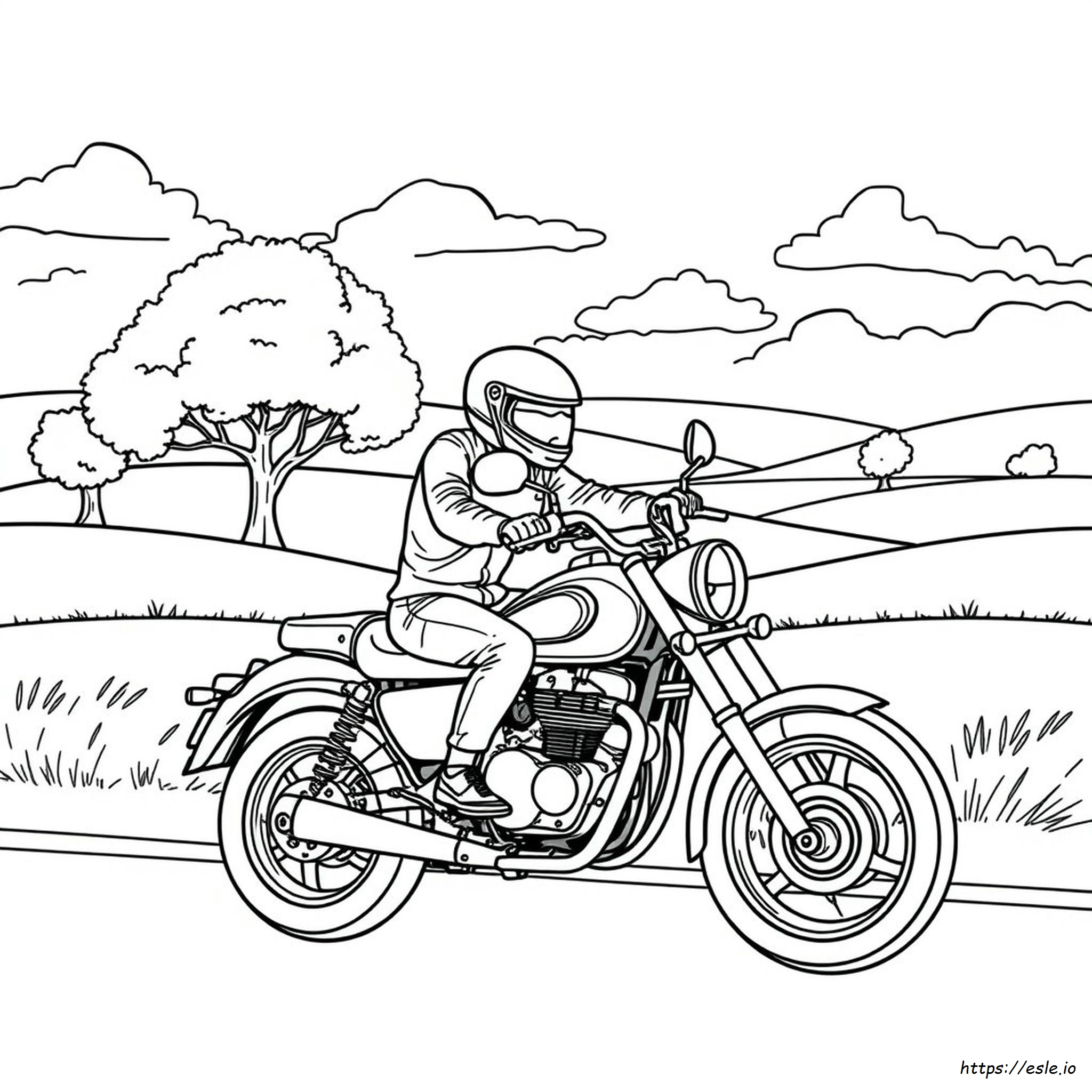 Motocicletta Da Colorare - Disegno Gratuito