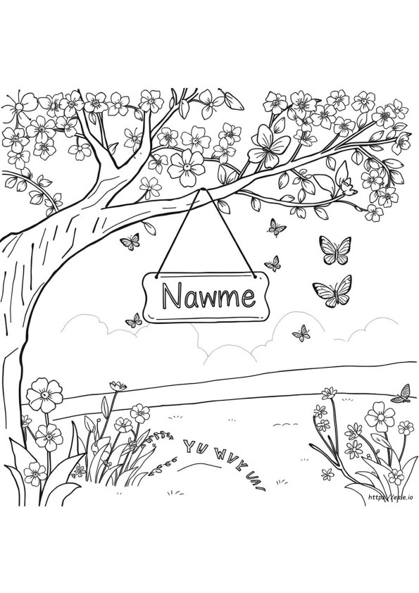 Coloring Page With Name