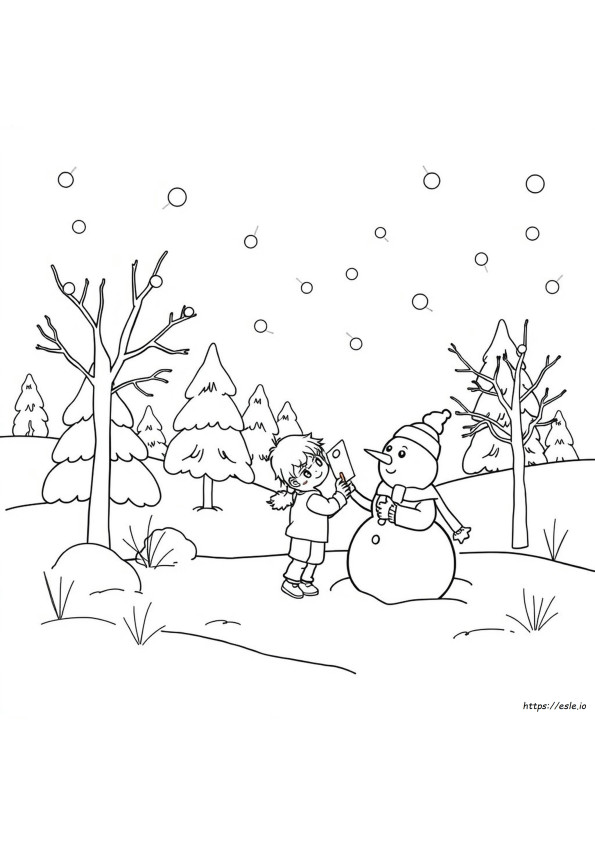 Winter Coloring Pages Kids