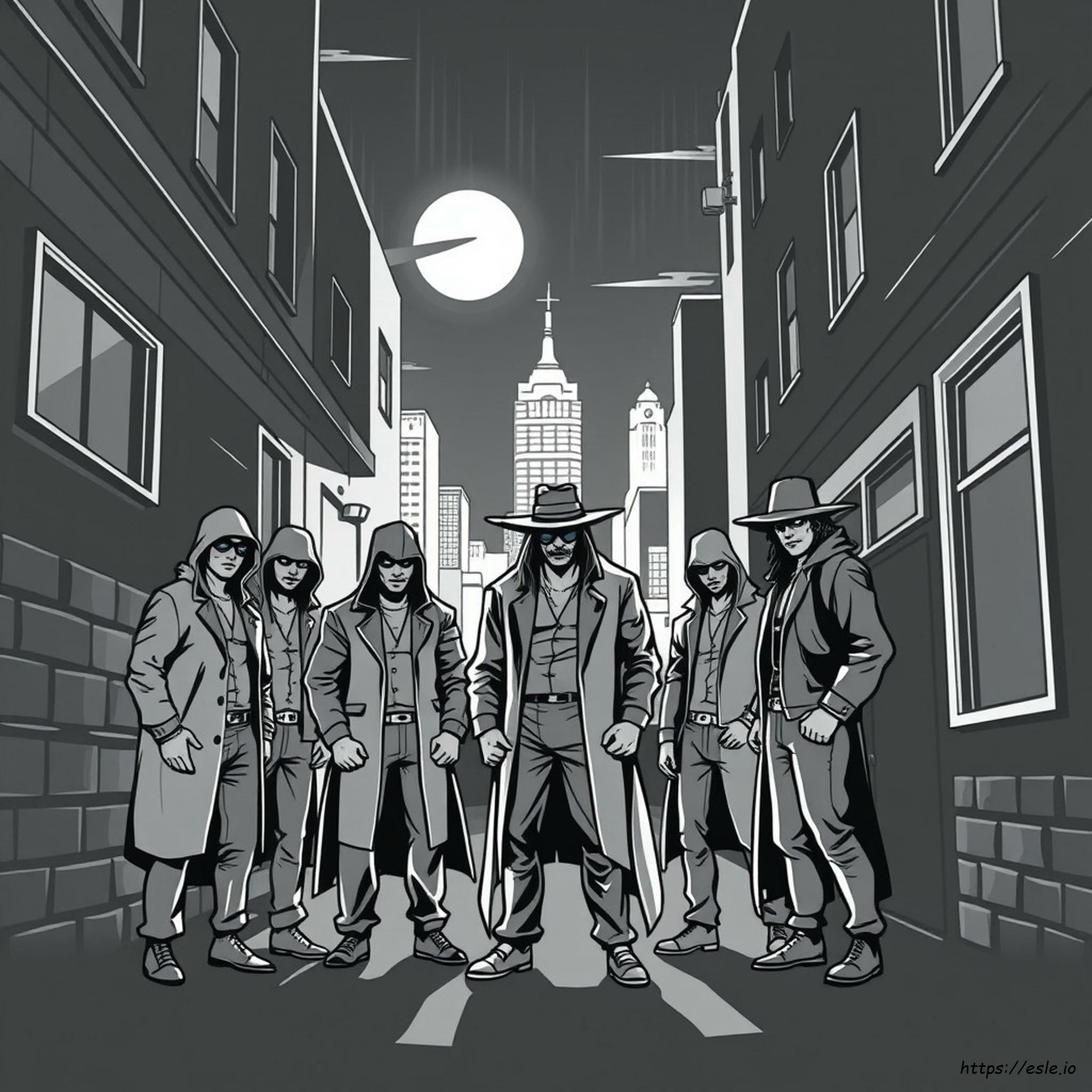 Bad Guys Colouring Pages