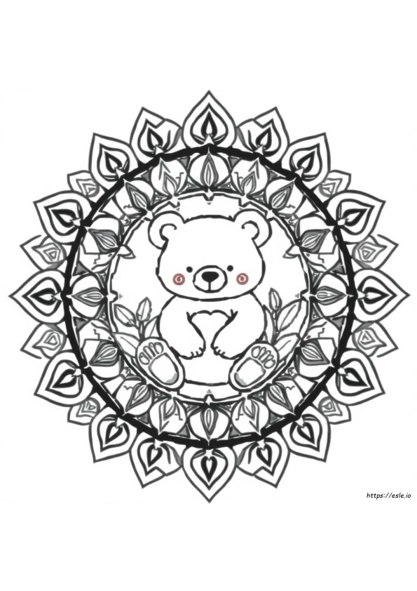 Coloriage Mandala Ours