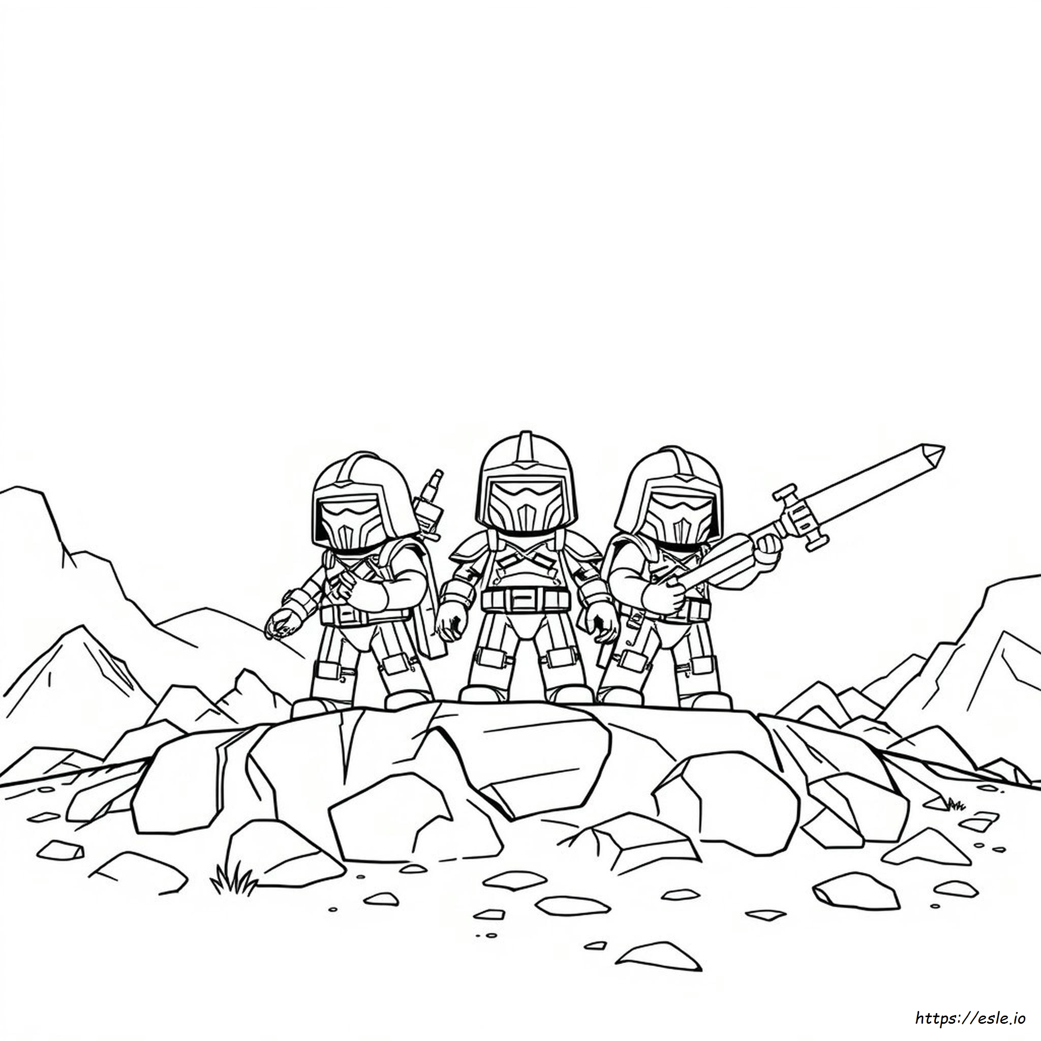 Mini Force Para Colorear