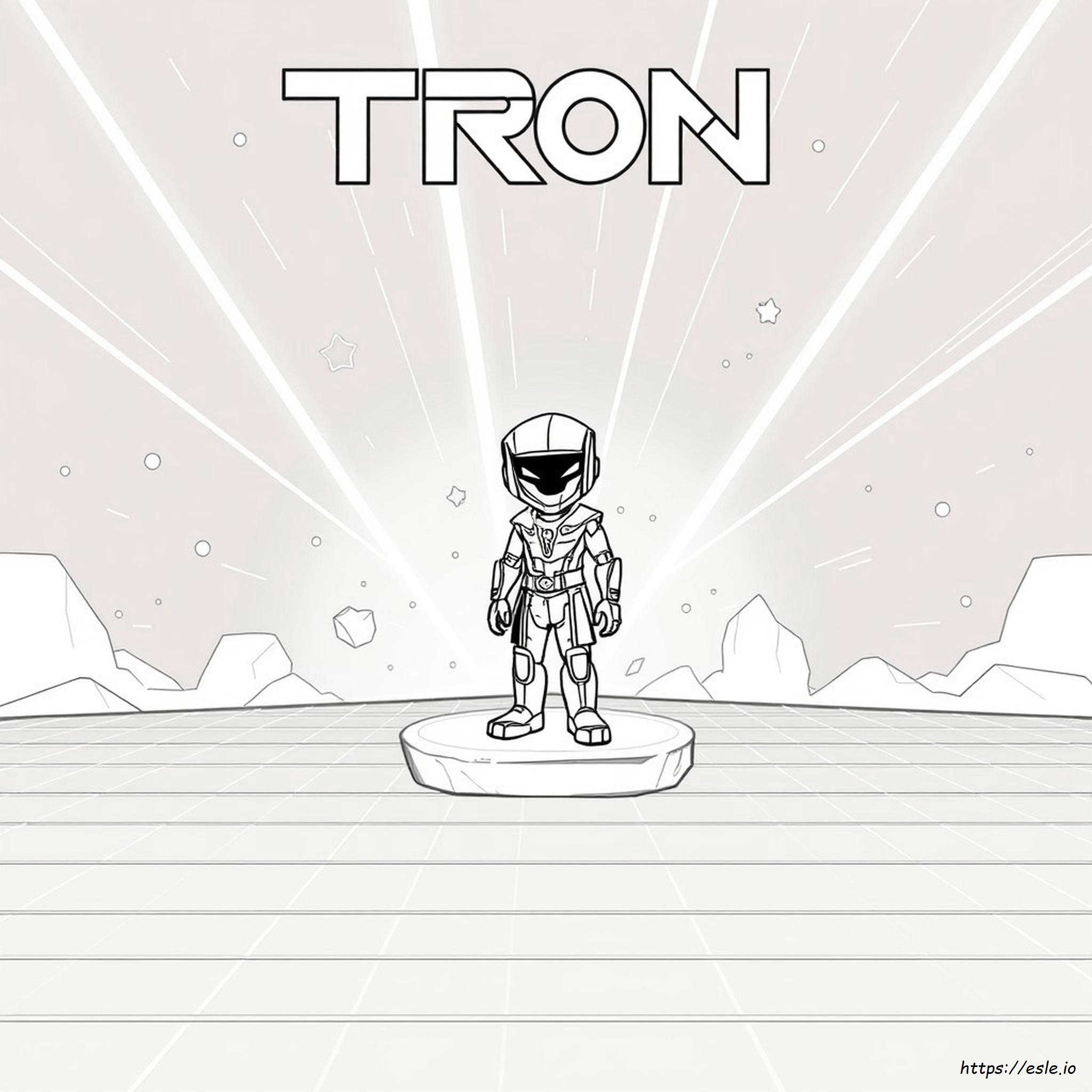 Gambar Mewarnai Tron - Lembaran Hitam Putih