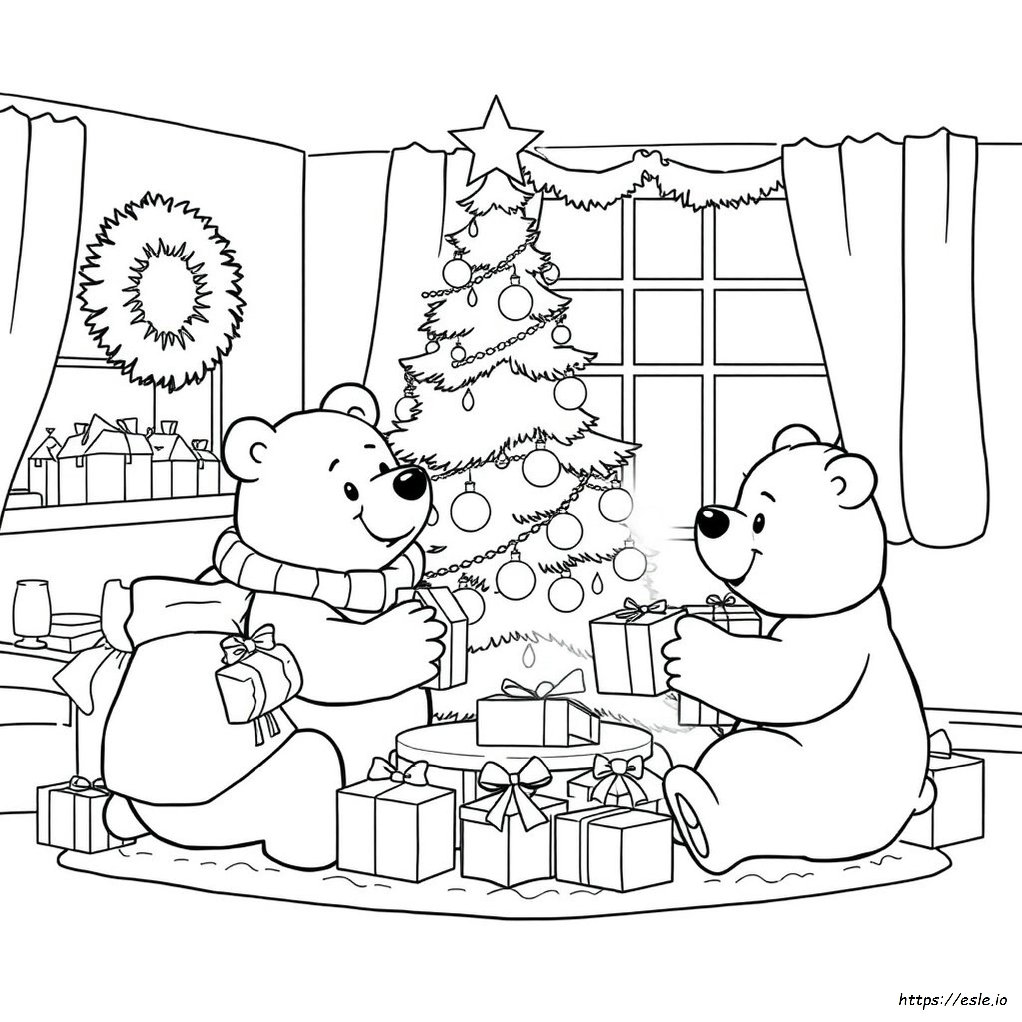 Berenstain Bears Natal Gambar Mewarnai