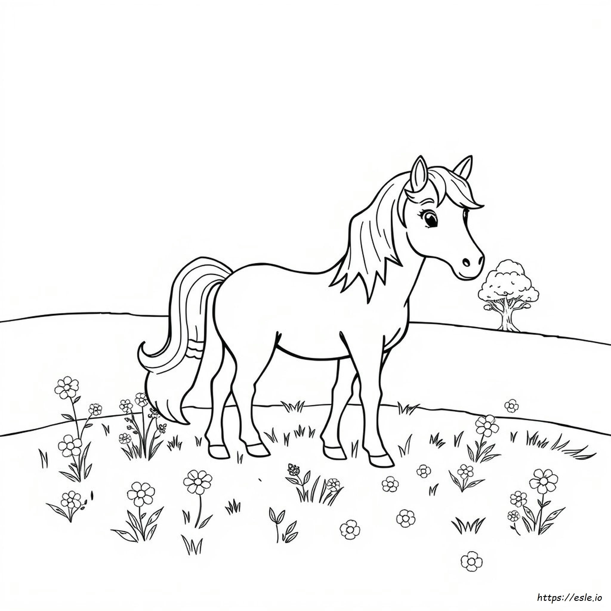 Caballo Alazán Para Colorear - Gratis Para Imprimir