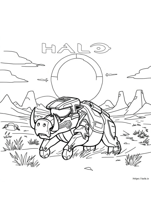 Páginas Para Colorear De Warthog De Halo