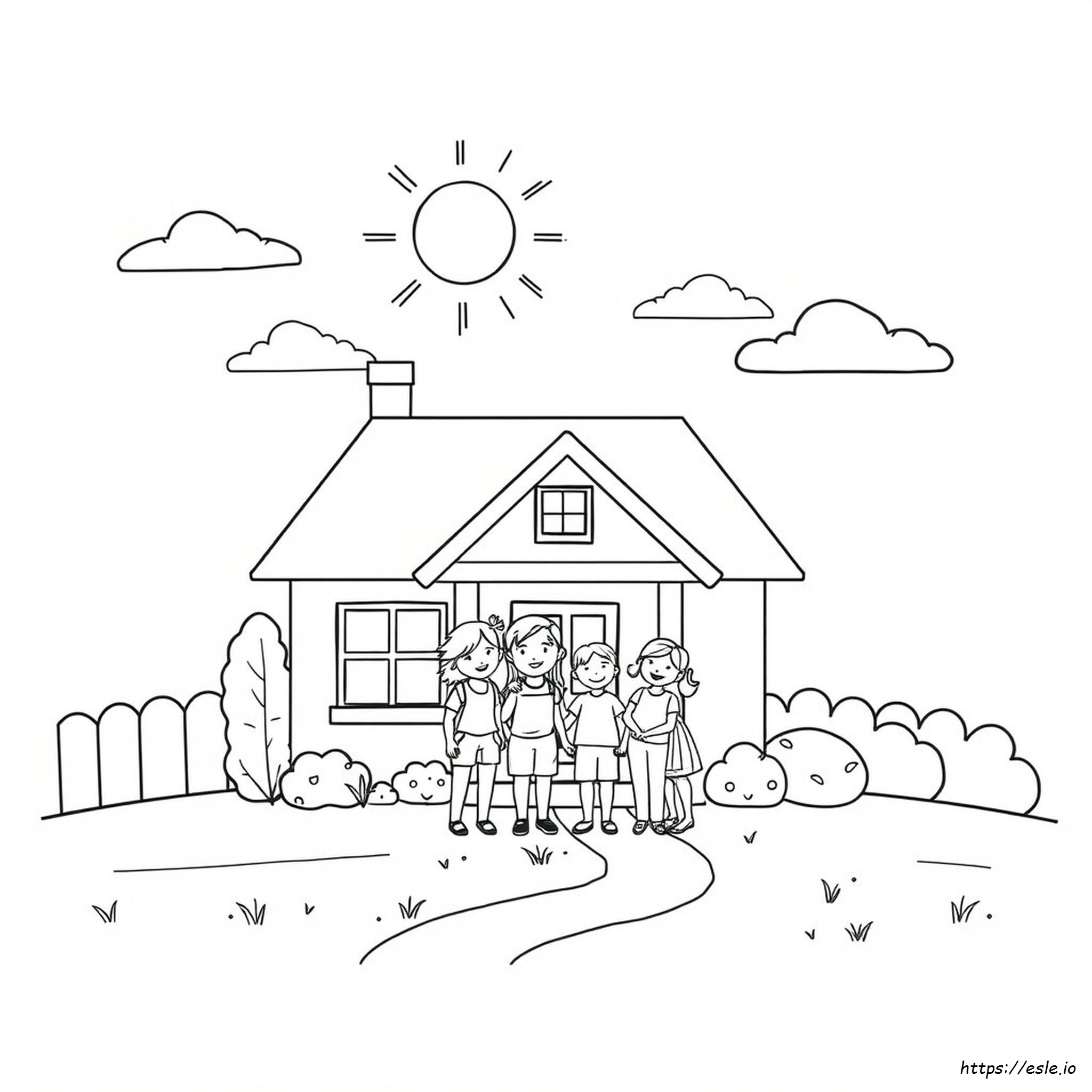 Gambar Rumah Untuk Mewarnai