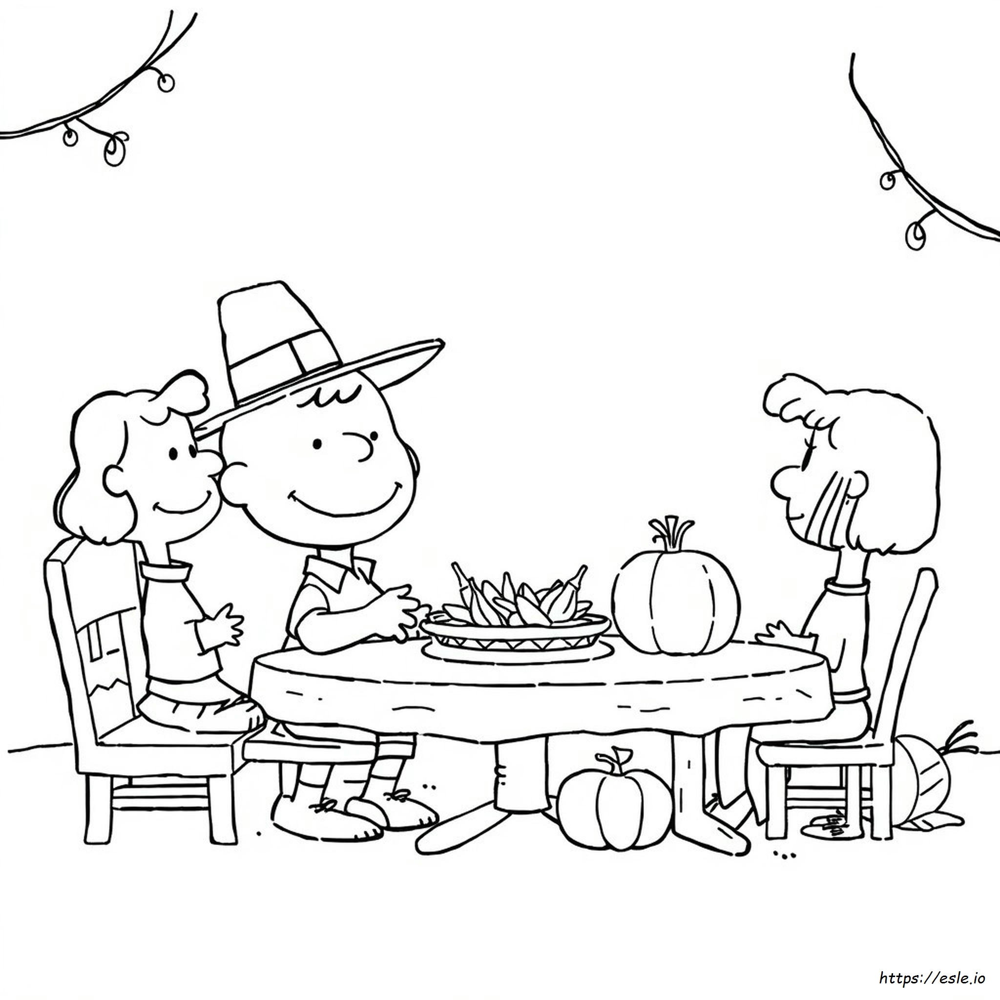 Charlie Brown Thanksgiving Ausmalbild Zum Ausdrucken