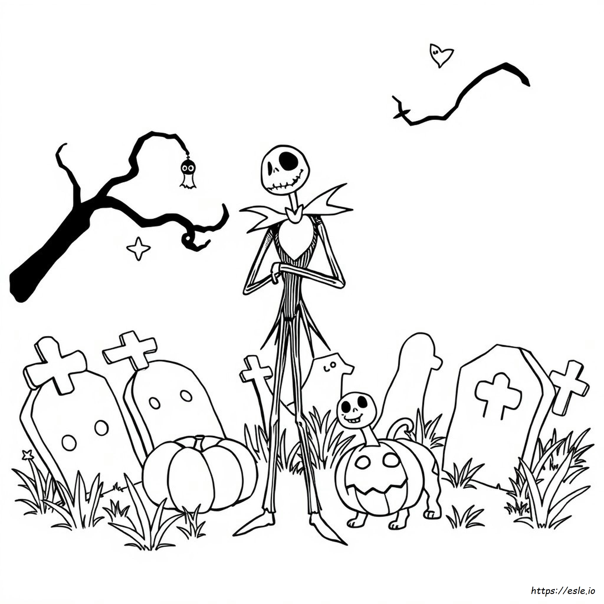 Jack Skellington Gambar Mewarnai Untuk Anak-Anak