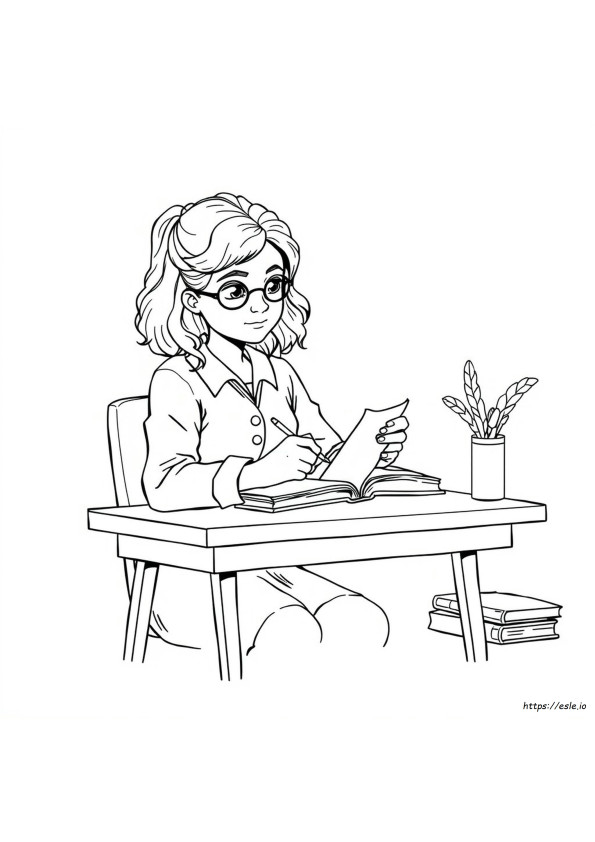 Hermione Granger Colouring In