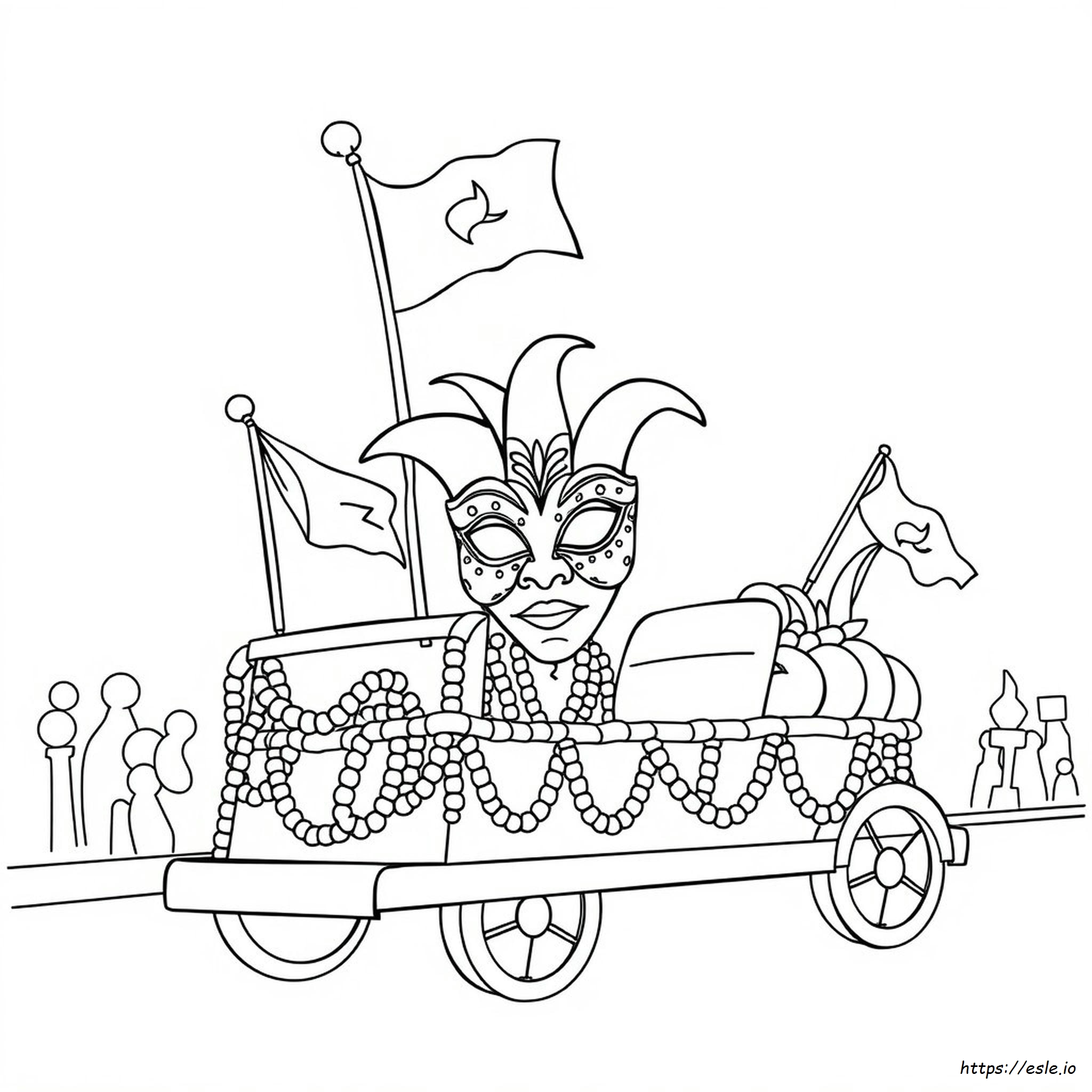 Free Printable Mardi Gras Mask Coloring Pages