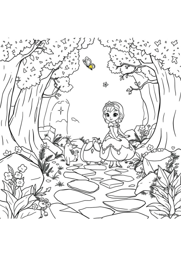 Easy Sofia Coloring Pages