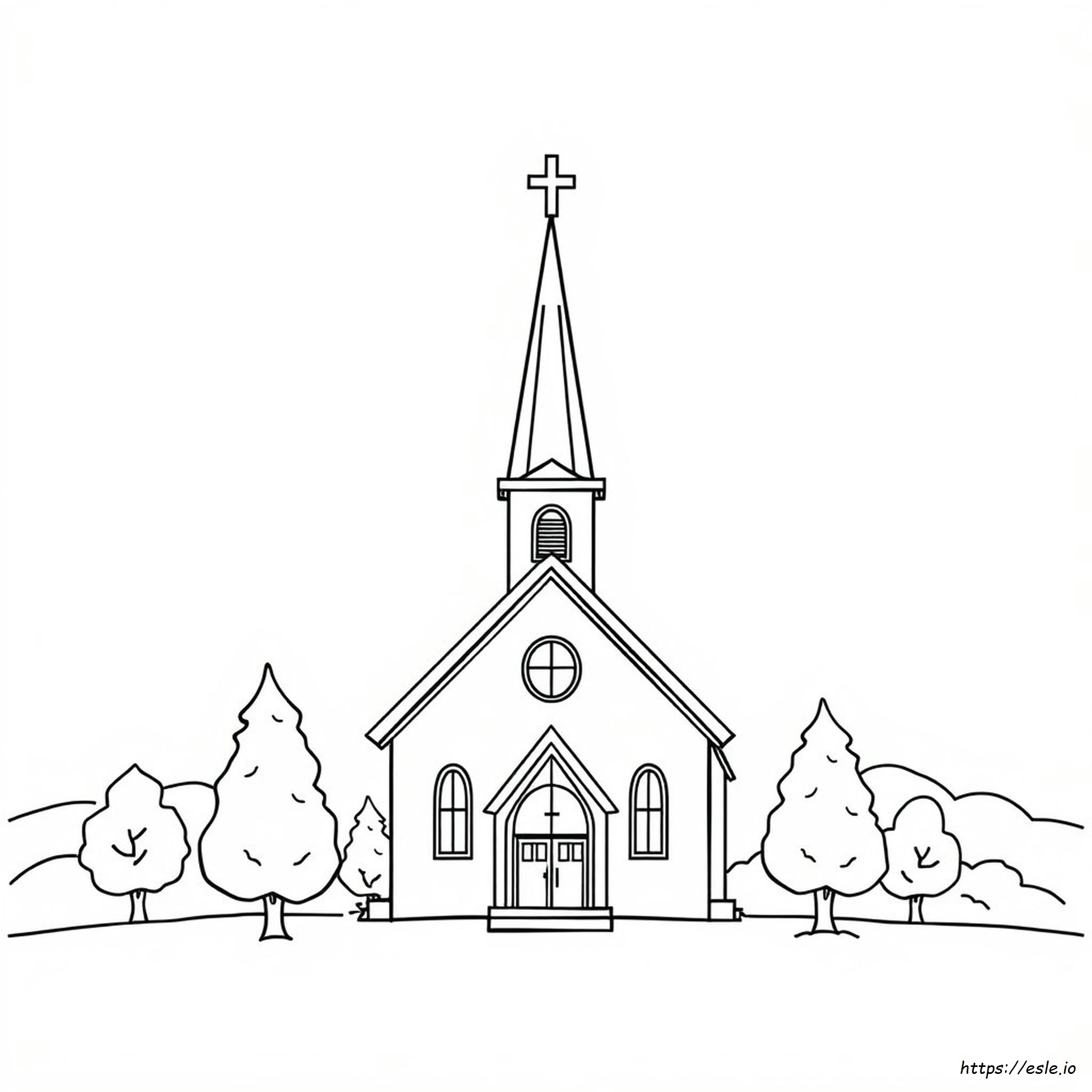 Iglesia Para Colorear