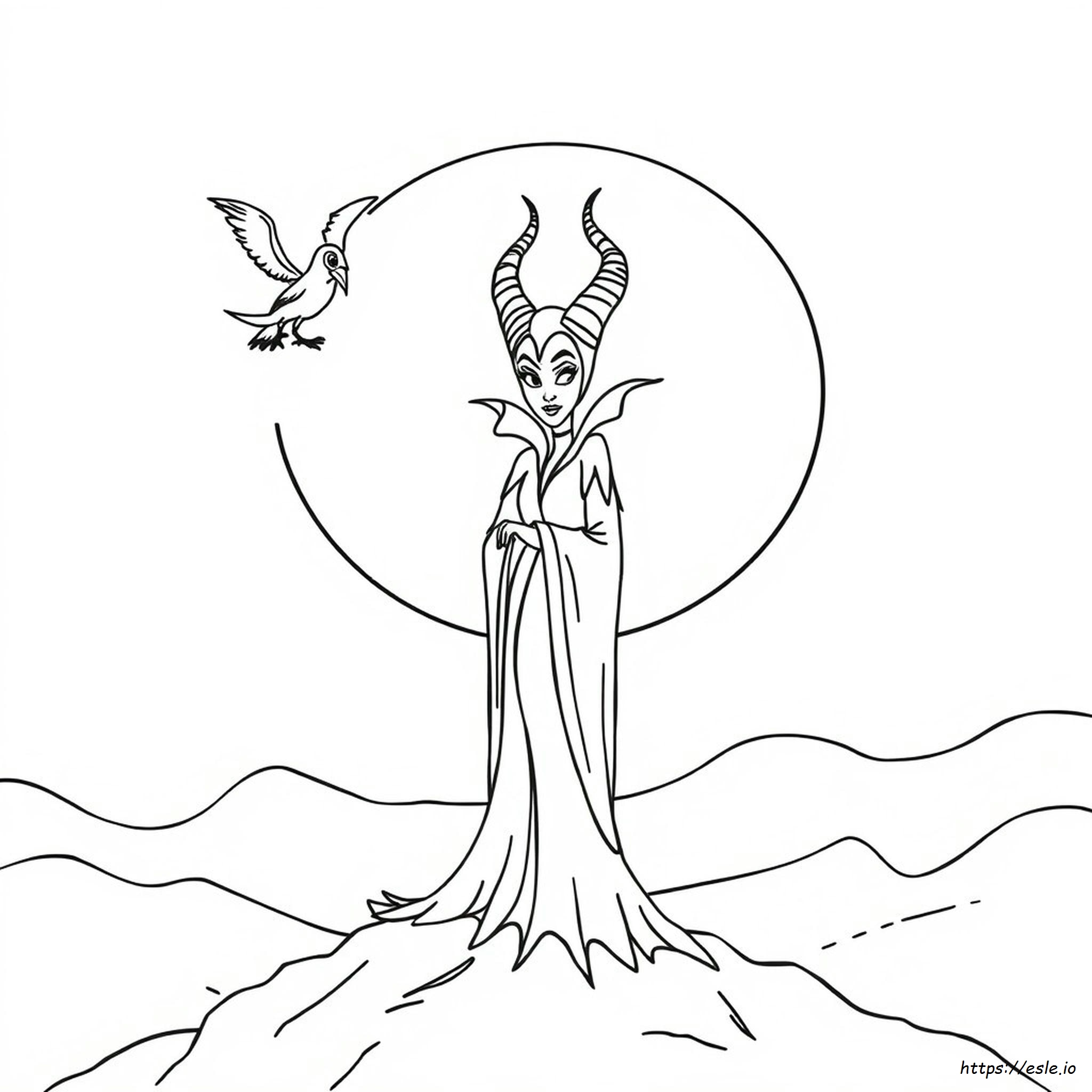 Gambar Mewarnai Maleficent