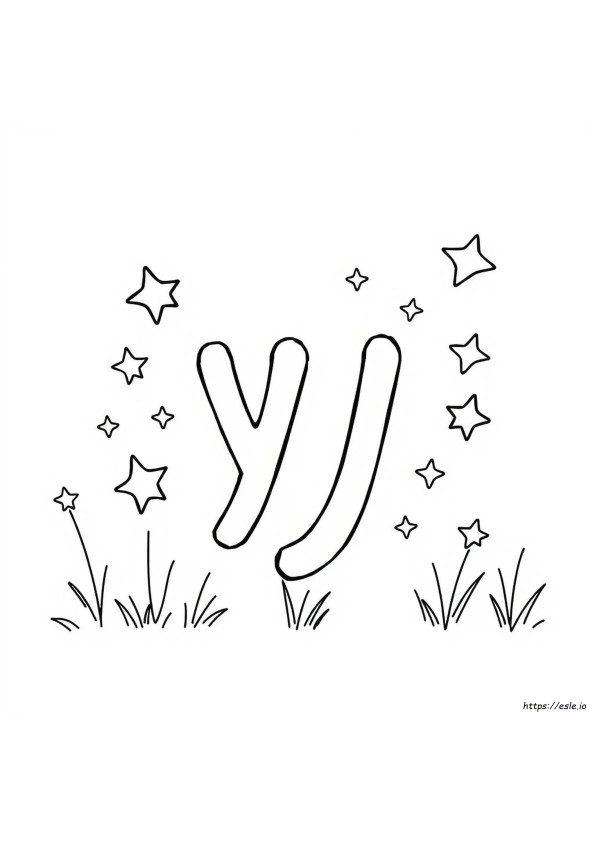 Coloring Letter Lowercase Y