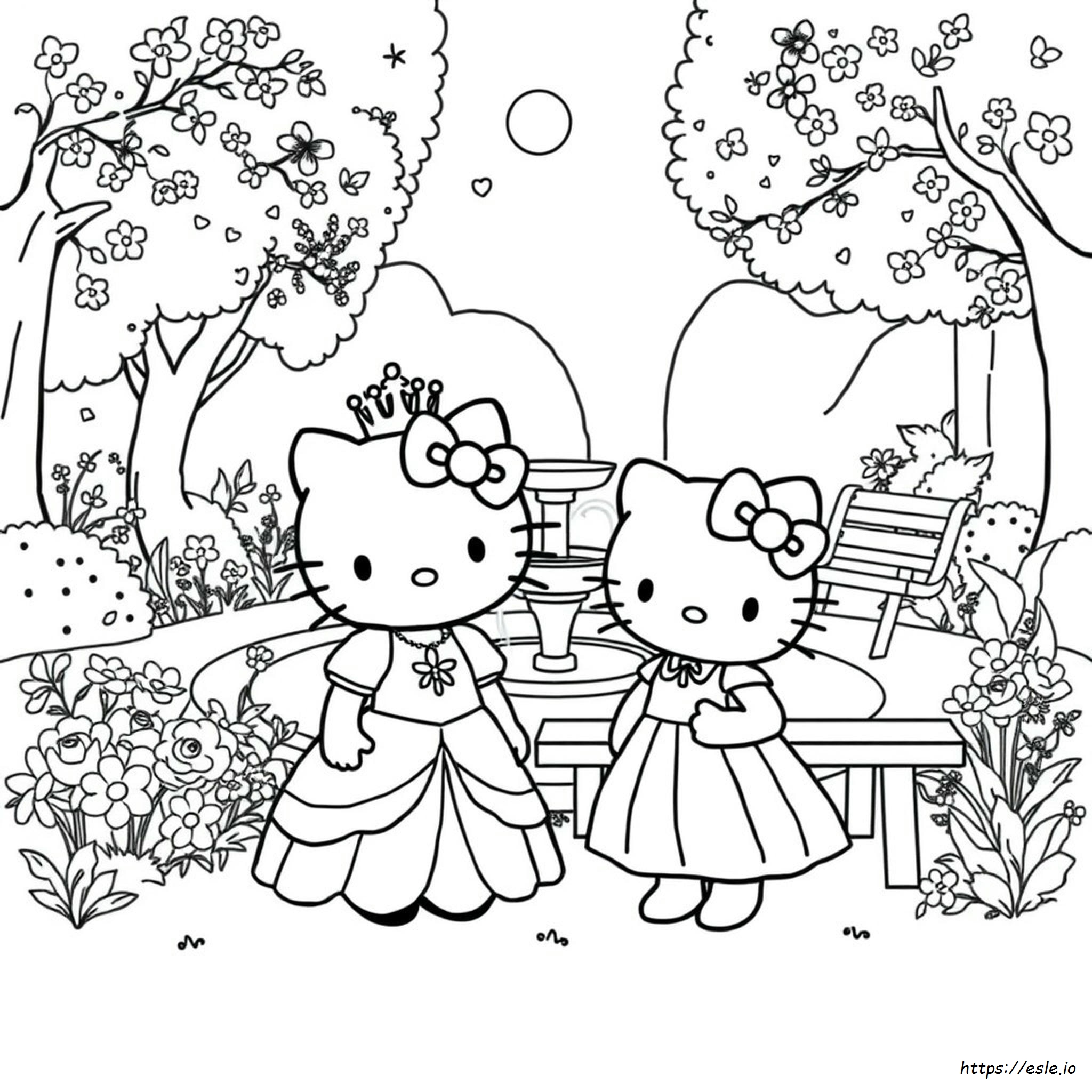 Coloring Pages Princesa Hello Kitty Para Colorear