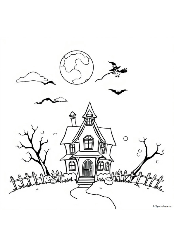 Halaman Mewarnai Halloween Seram