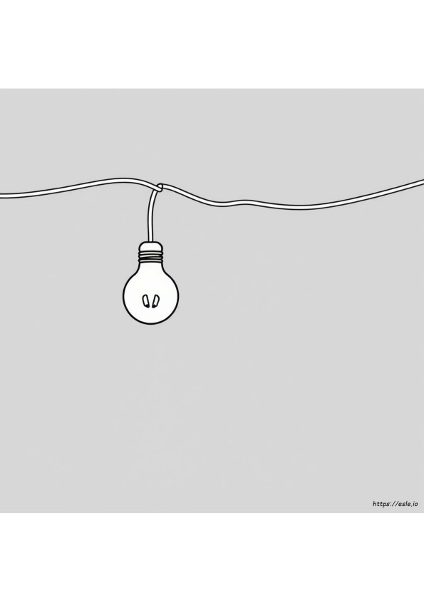 Lampu Bohlam Lembar Mewarnai