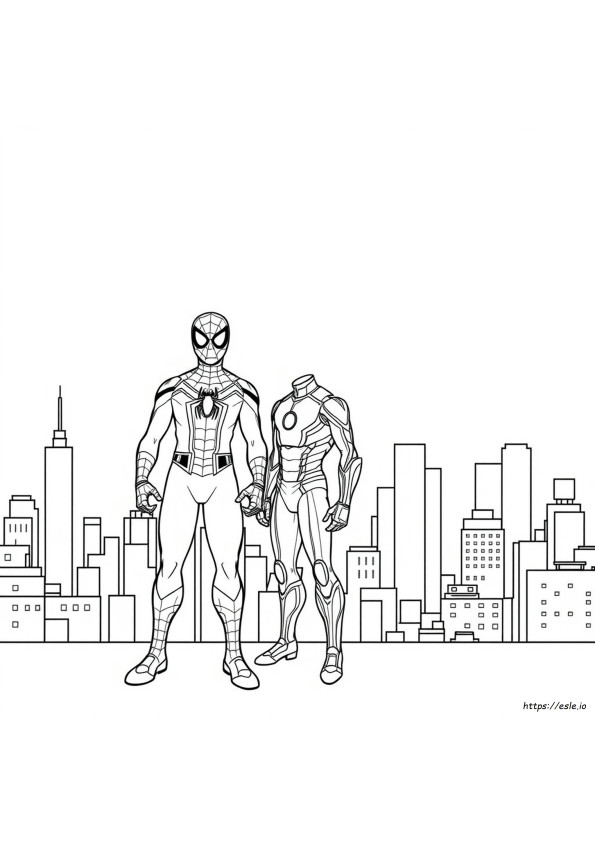 Spidey Iron Man De Colorat