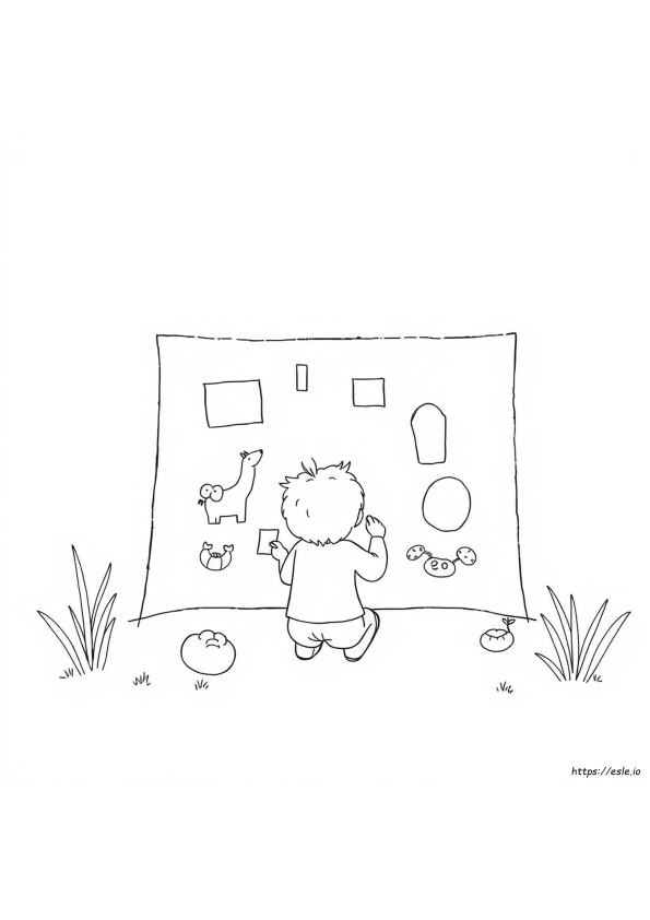 ぬりえの下書き