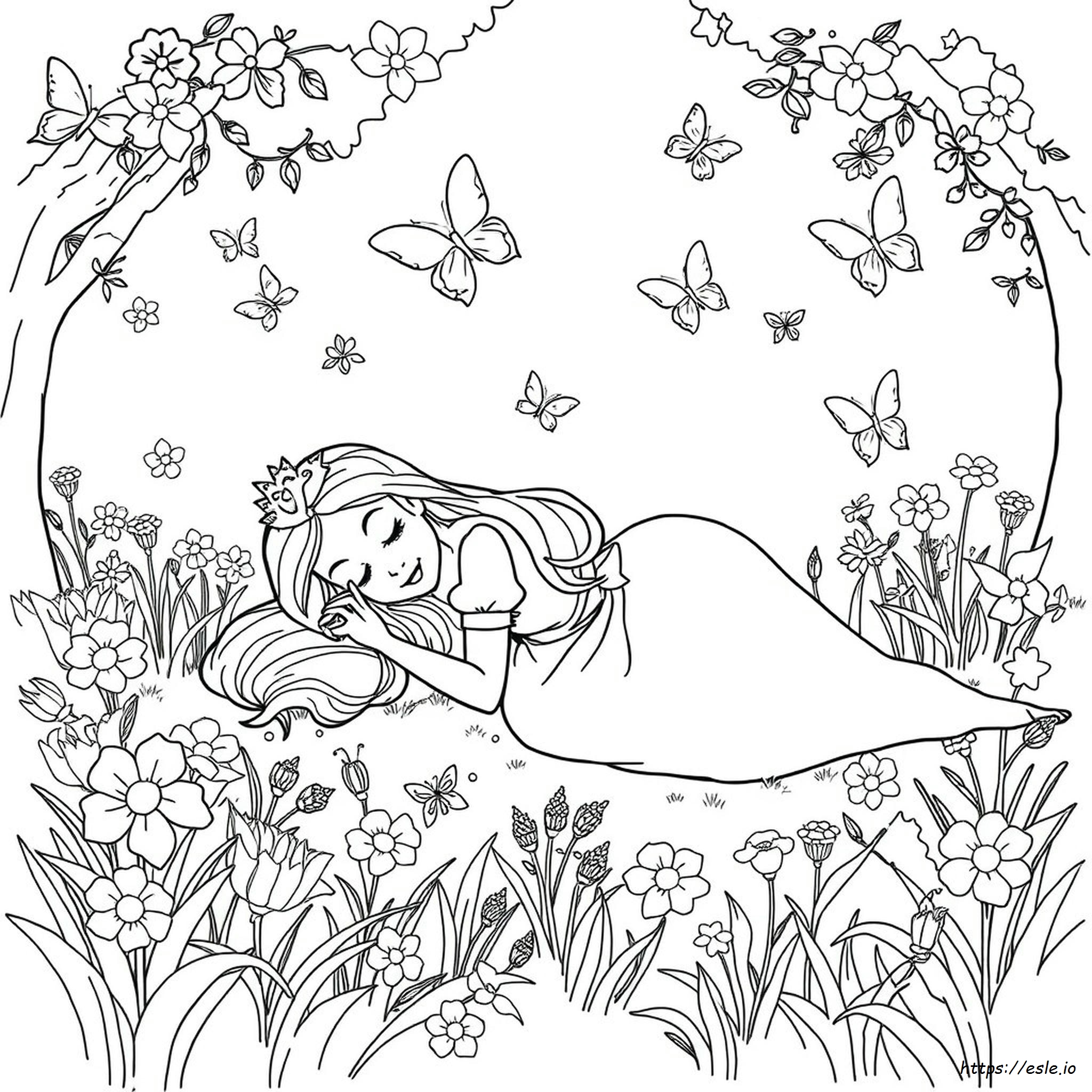 Sleeping Beauty Princess Coloring Pages