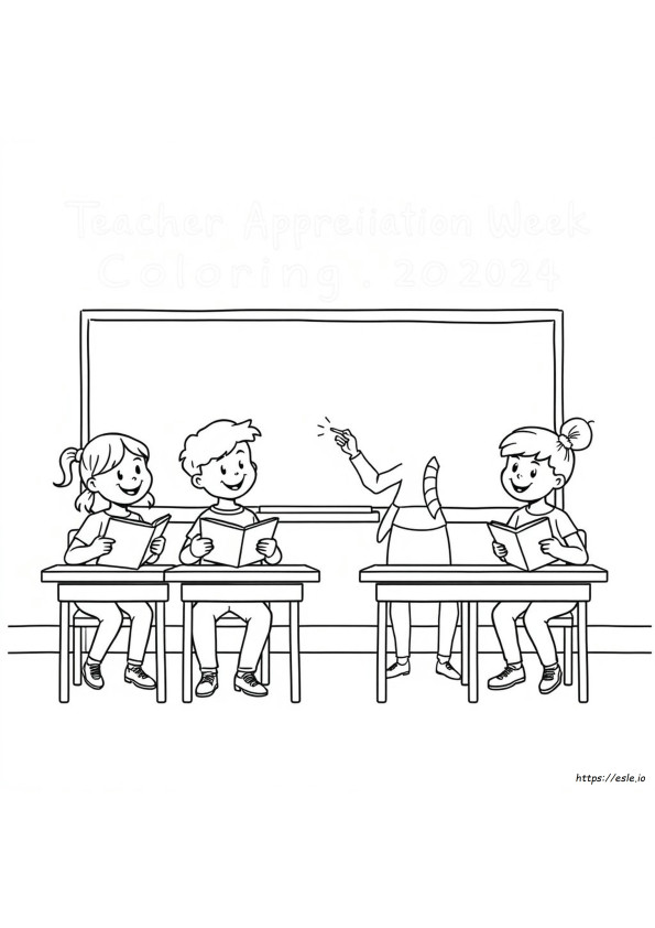 Pagini De Colorat Săptămâna Apreciere Profesorilor 2024
