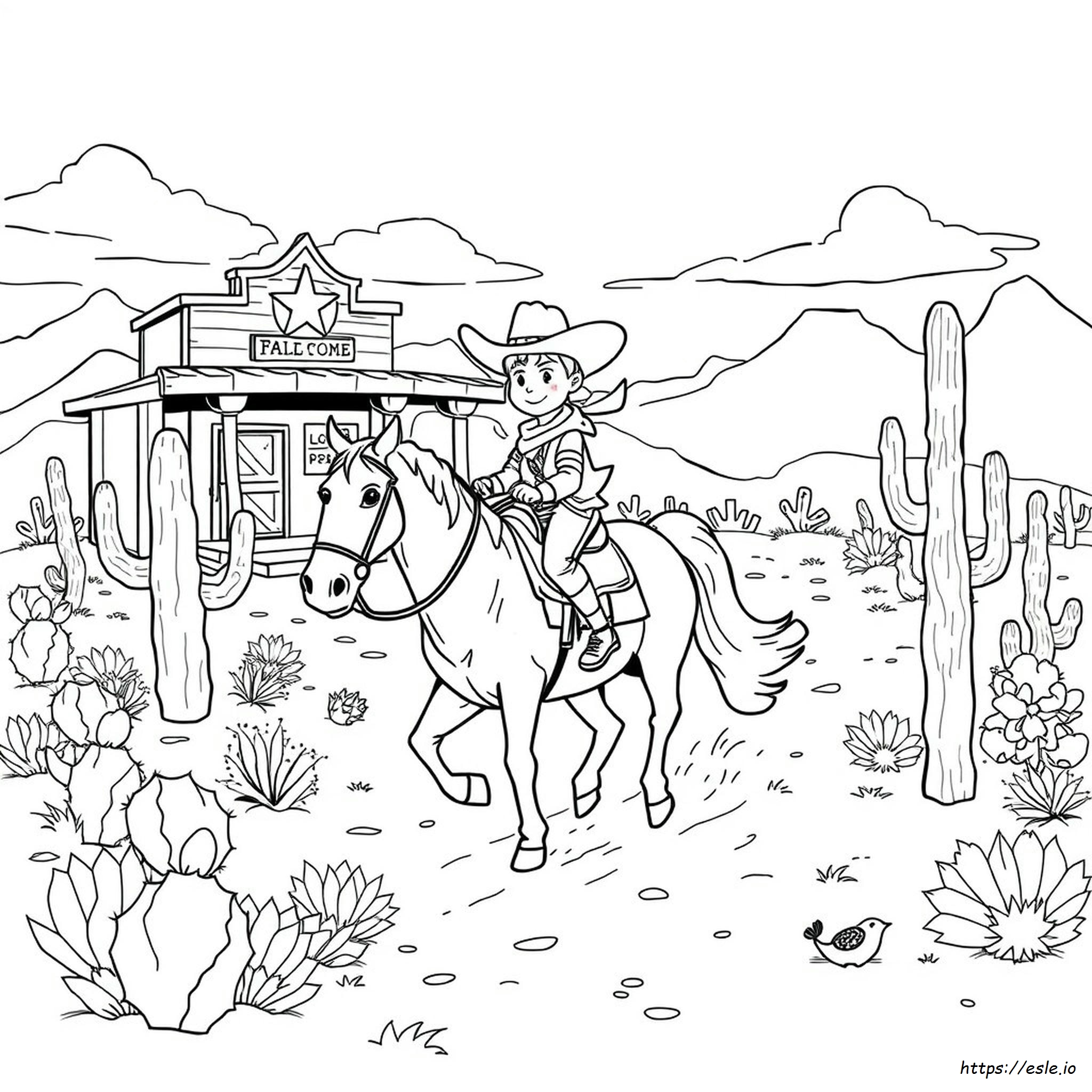 Western Colouring Pages