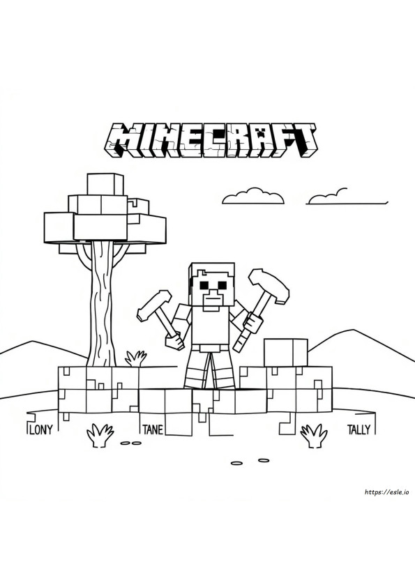 Planșă De Colorat Minecraft