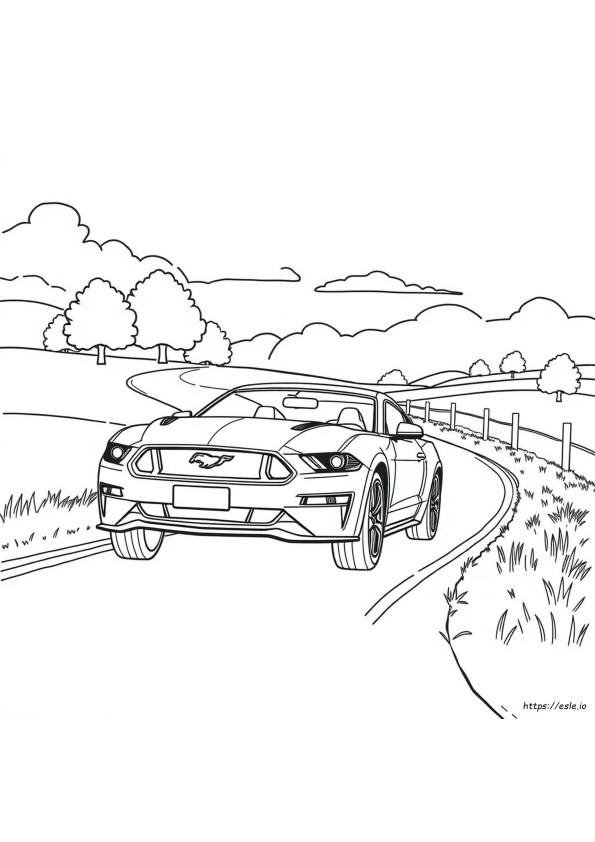 Fox Body Mustang Coloring Page