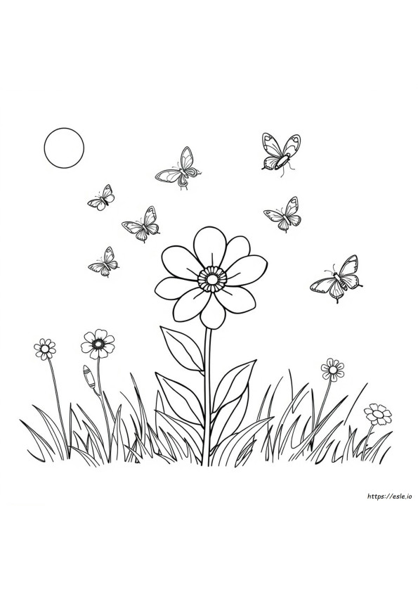 Flower Coloring Pages For Preschool