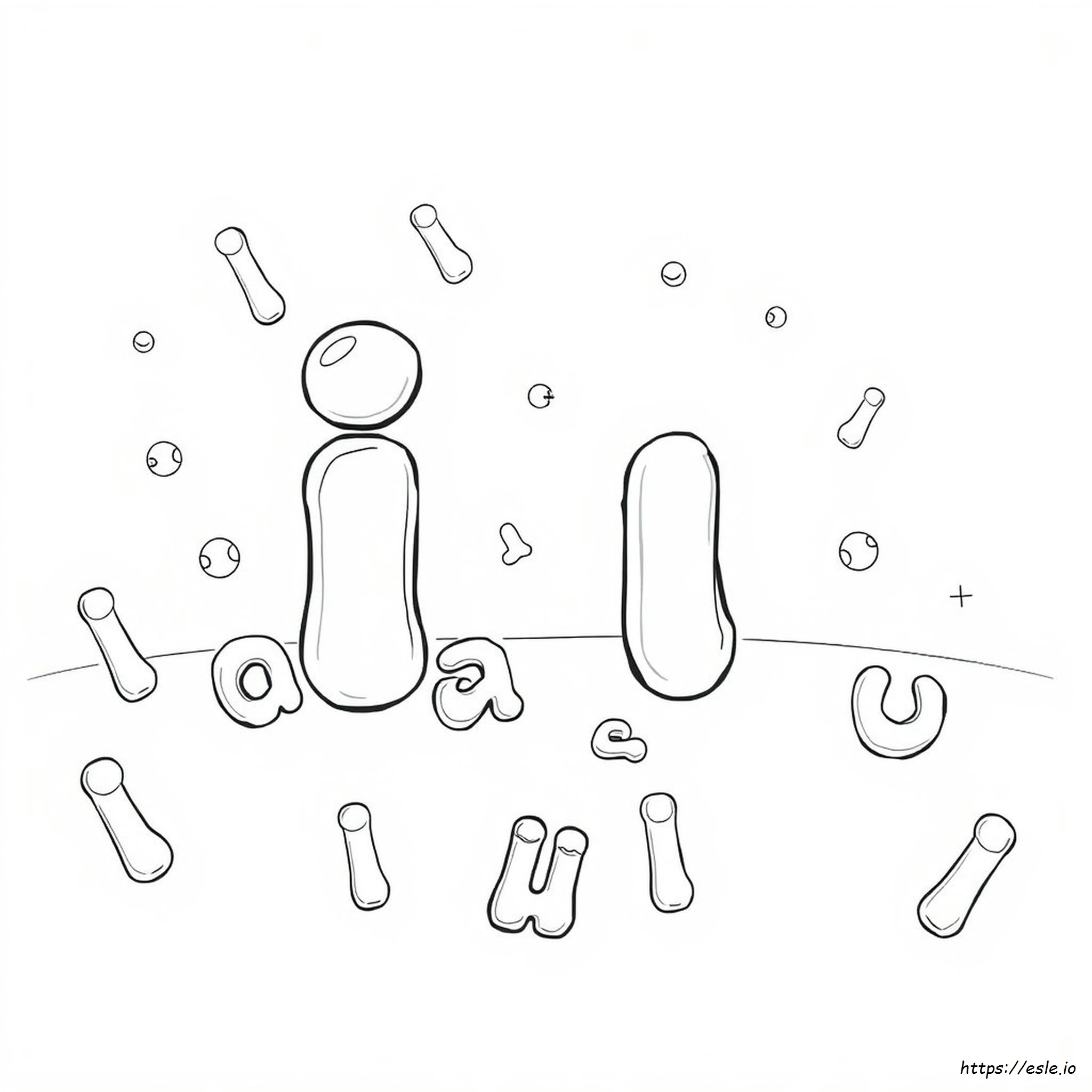 Bubble Letter I Coloring Pages