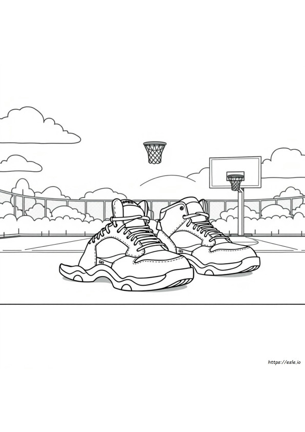 Coloring Pages Of Basketball Shoes