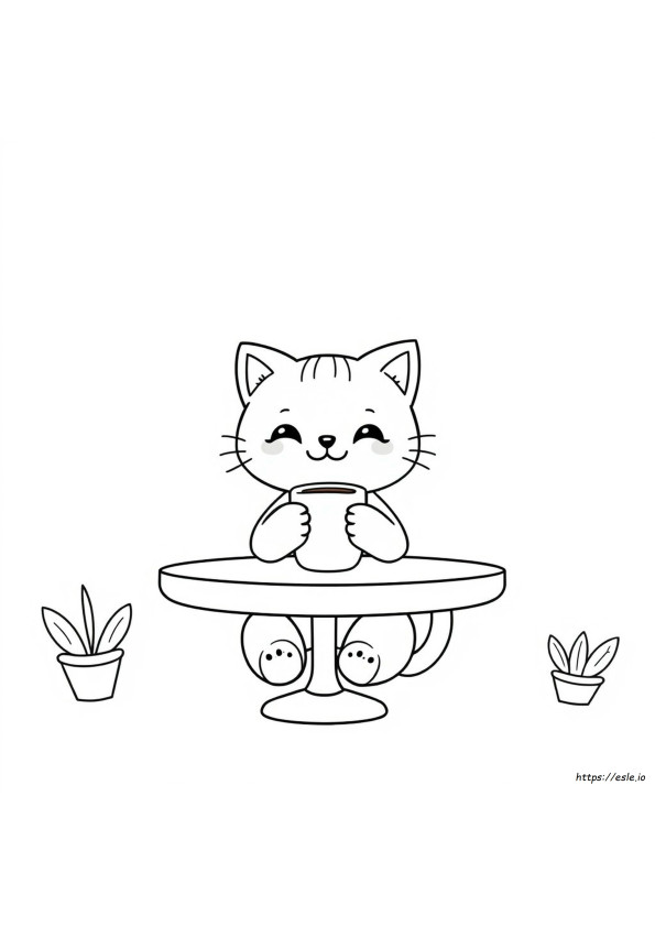 Kawaii-Kahvi Värityskuva