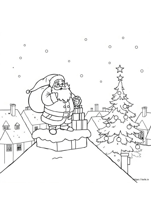 Christmas Colouring Sheets Santa