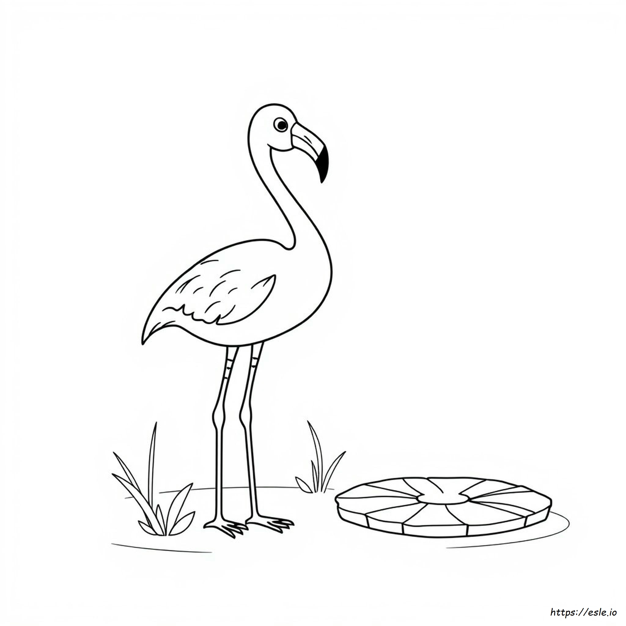Printable Cute Flamingo Coloring Pages