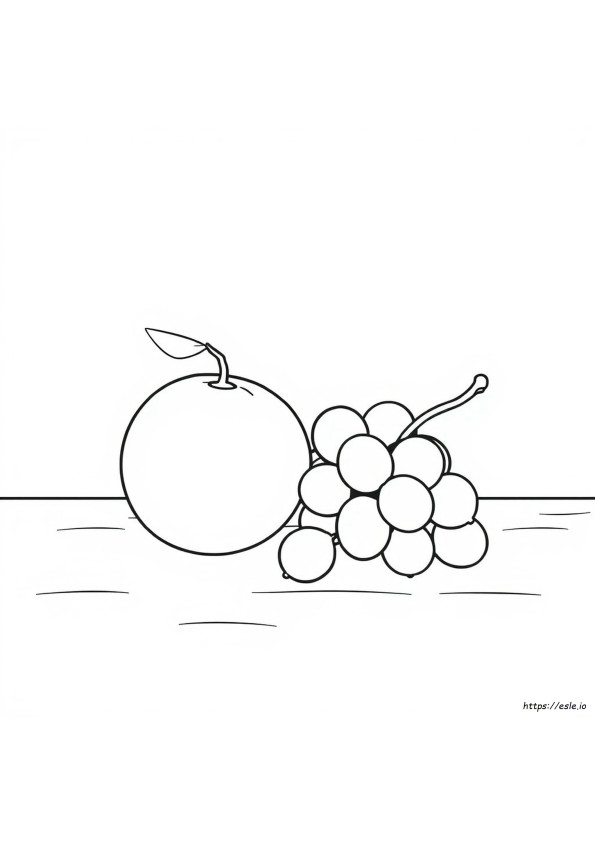 Hitam Putih Coloring Mewarnai Buah Buahan