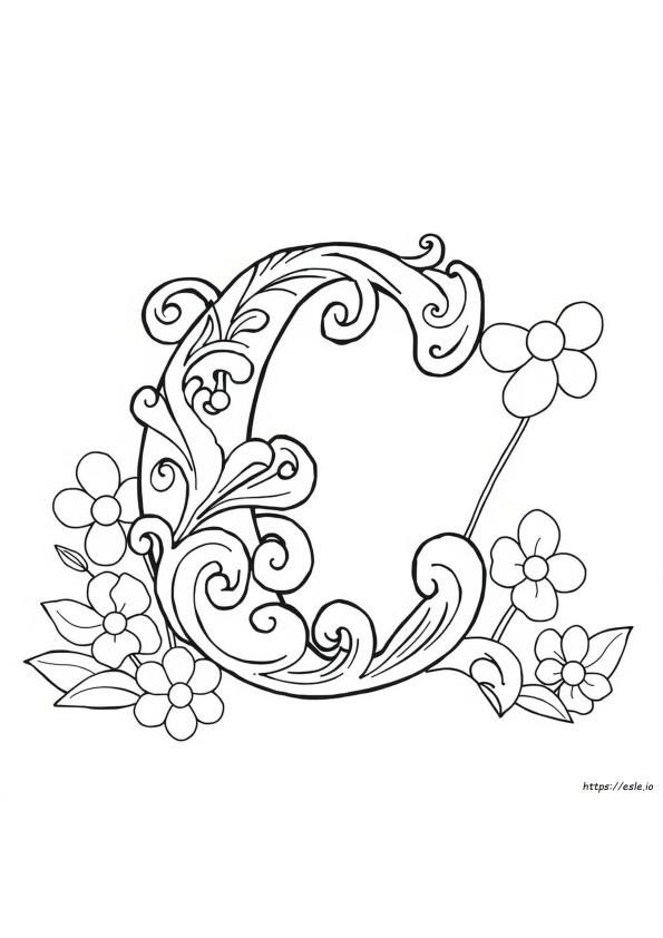 Lettera C Fantasia Da Colorare