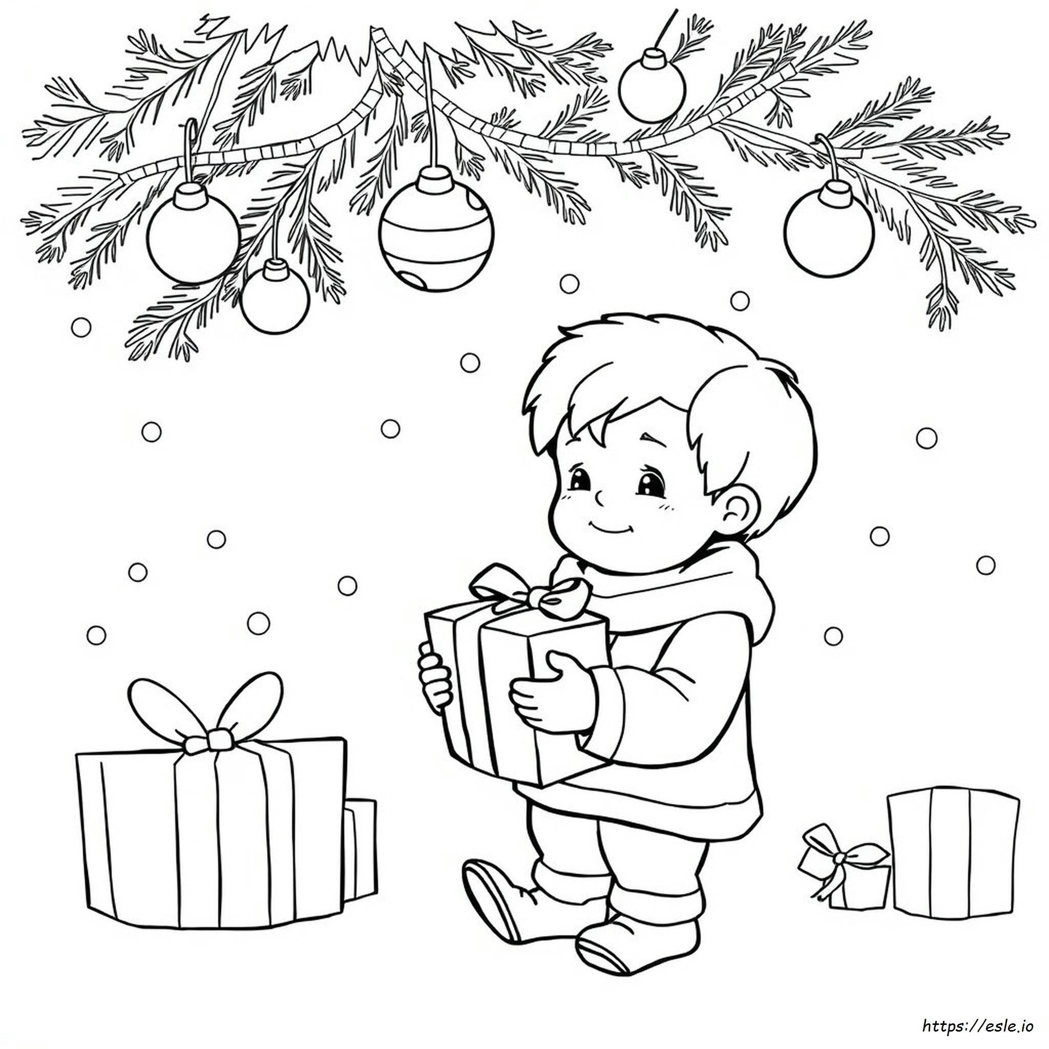 Gambar Mewarnai Natal Toddler Gratis