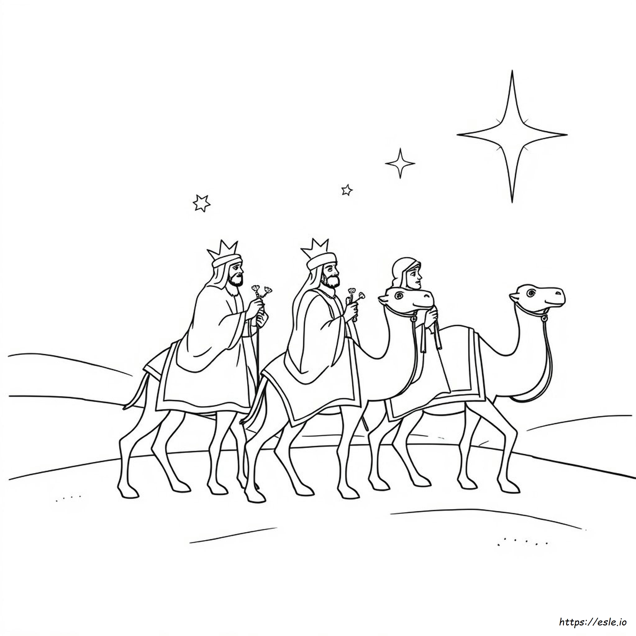 Three Kings Day Coloring Sheet